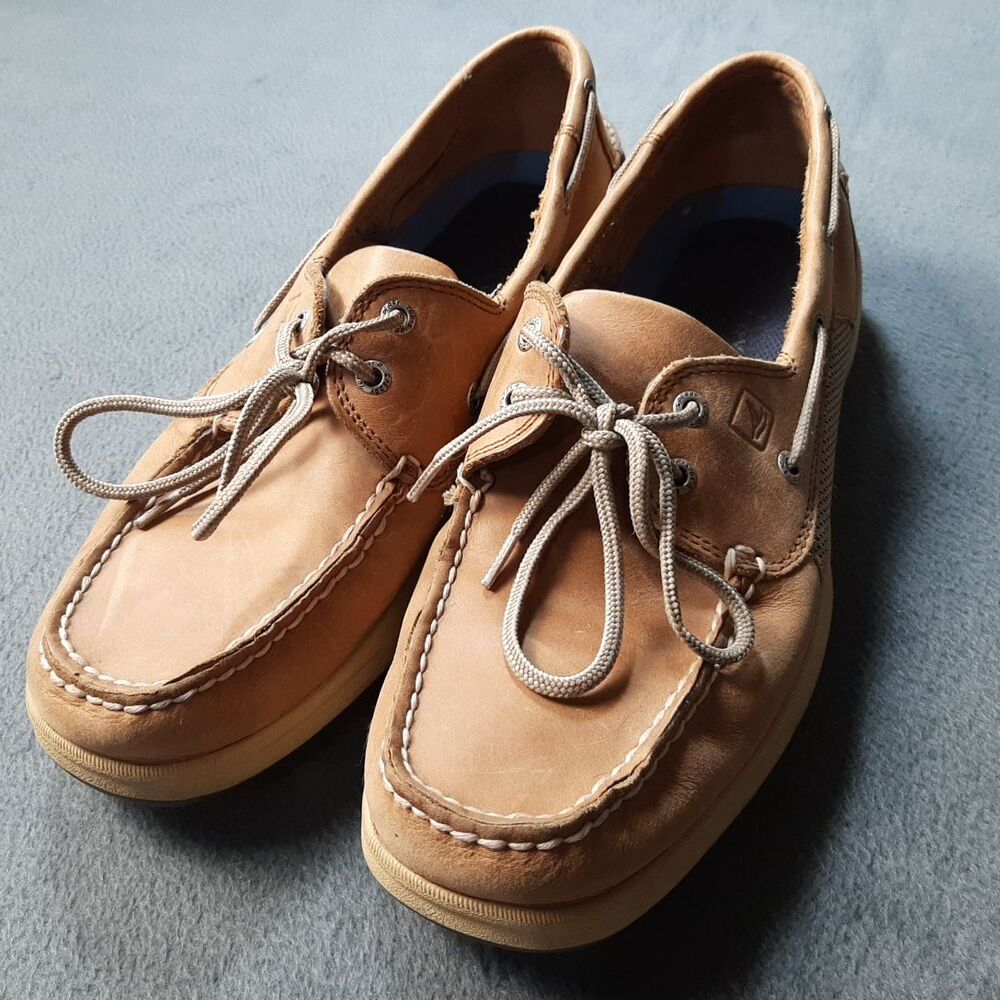 Sperry Boat Shoes Mens 12 Brown Leather Casual Dress Preppy Top-Sider 0276308